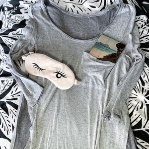Grey high cut long sleeve